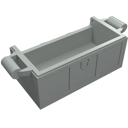Part 4738b - Container, Treasure Chest Bottom with No Slots in Back - De BrickPlaats
