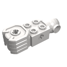 Part 47431 - Technic, Brick Modified 2 x 2 with Axle Hole, Rotation Joint Ball Half Vertical, and Fist - De BrickPlaats