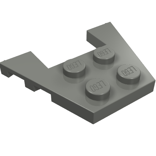 Part 48183 - Wedge, Plate 3 x 4 with Stud Notches - De BrickPlaats