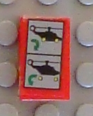 Part 4865pb024 - Panel 1 x 2 x 1 with Helicopter Landing Gear Instructions Pattern (Sticker) - Set 8856 - De BrickPlaats