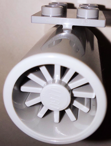 Part 4868bc01 - Engine, Smooth Large, 2 x 2 Thin Top Plate with Light Bluish Gray Center (4868b / 4869) - De BrickPlaats