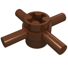 Part 48723 - Technic, Axle Connector Hub with 4 Bars and Pin Hole - De BrickPlaats