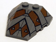 Part 48933pb009 - Wedge 4 x 4 Triple with Stud Notches with Sith Nightspeeder Pattern 2 - De BrickPlaats