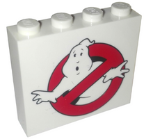 Part 49311pb013 - Brick 1 x 4 x 3 with Ghostbusters Logo Pattern - De BrickPlaats