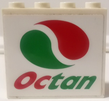 Part 49311pb018 - Brick 1 x 4 x 3 with Octan Logo Pattern on Both Sides (Stickers) - Set 60257 - De BrickPlaats