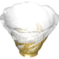 Part 50663pb09 - Tornado Spiral with Molded Glitter Trans-Clear Top Pattern - De BrickPlaats