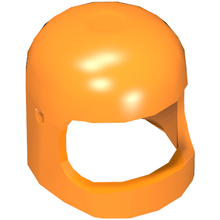 Part 50665 - Minifigure, Headgear Helmet Space / Town with Thick Chin Strap - with Visor Dimples (Reissue with Top Dimple) - De BrickPlaats