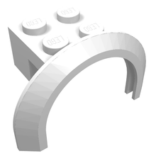 Part 50745 - Vehicle, Mudguard 4 x 2 1/2 x 1 2/3 with Arch Round - De BrickPlaats