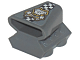 Part 50943pb05 - Vehicle, Air Scoop Engine Top 2 x 2 with Checkered Stripe and Pistons Skull Logo Pattern (Sticker) - Set 8302 - De BrickPlaats