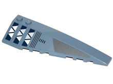 Part 50956pb020 - Wedge 10 x 3 Right with White Triangles Pattern (Sticker) - Set 75041 - De BrickPlaats