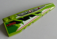 Part 50956pb030 - Wedge 10 x 3 Right with 'KYOTO ZURUHAI' and Switches Pattern (Stickers) - Set 8864 (ZURUHXI) - De BrickPlaats