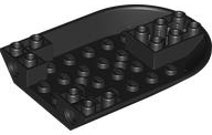 Part 5123 - Aircraft Fuselage Forward Bottom Curved 6 x 8 with 2 Holes and 2 Pin Holes - De BrickPlaats