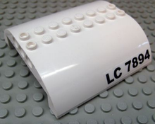 Part 54095pb07 - Slope, Curved 8 x 8 x 2 Double with 'LC 7894' Pattern on Both Sides (Stickers) - Set 7894 - De BrickPlaats