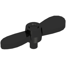 Part 54568 - Minifigure, Propeller 2 Blade Twisted Tiny with Small Pin - De BrickPlaats