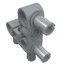 Part 55615 - Technic, Pin Connector Perpendicular 3 x 3 Bent with 4 Pins - De BrickPlaats