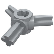 Part 57585 - Technic, Axle Connector Hub with 3 Axles - De BrickPlaats