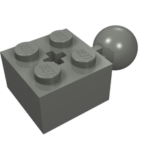 Part 57909 - Technic, Brick Modified 2 x 2 with Ball Joint and Axle Hole - De BrickPlaats