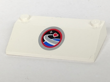 Part 58181pb03 - Slope 33 3 x 6 without Inner Walls with Space Center Logo Pattern (Sticker) - Set 3366 - De BrickPlaats