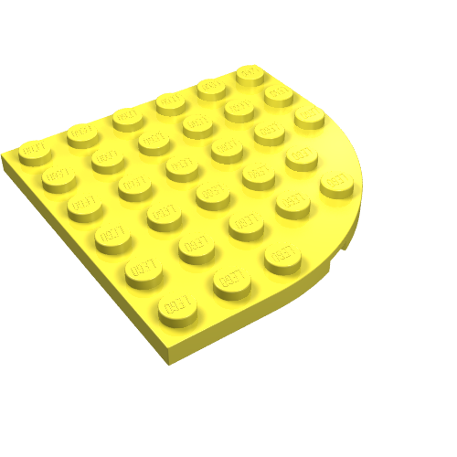Part 6003 - Plate, Round Corner 6 x 6 - De BrickPlaats