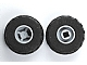 Part 6014bc04 - Wheel 11mm D. x 12mm, Hole Notched for Wheels Holder Pin with Black Tire 24 x 12 R Balloon (6014b / 56890) - De BrickPlaats