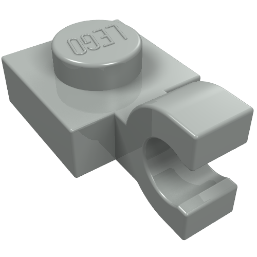 Part 6019 - Plate, Modified 1 x 1 with U Clip (Horizontal Grip) - De BrickPlaats
