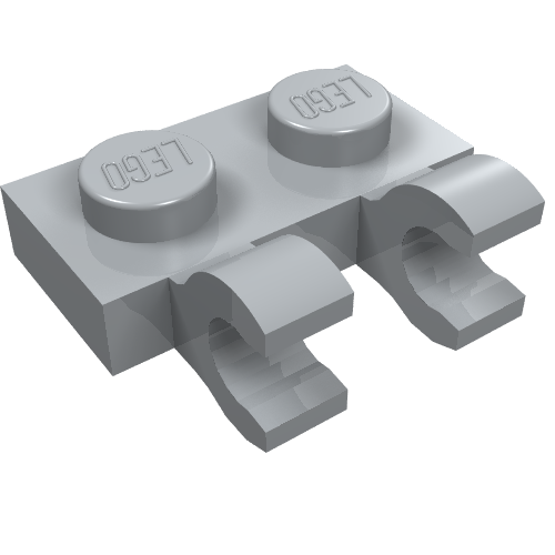 Part 60470b - Plate, Modified 1 x 2 with 2 Open O Clips (Horizontal Grip) - De BrickPlaats