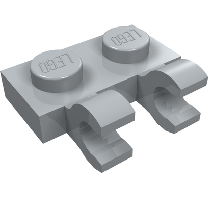 Part 60470b - Plate, Modified 1 x 2 with 2 Open O Clips (Horizontal Grip) - De BrickPlaats