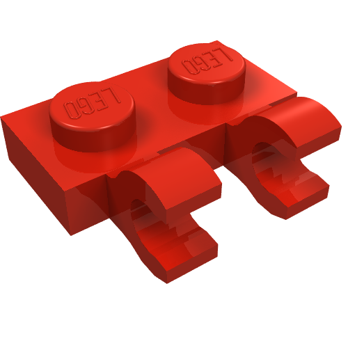 Part 60470b - Plate, Modified 1 x 2 with 2 Open O Clips (Horizontal Grip) - De BrickPlaats
