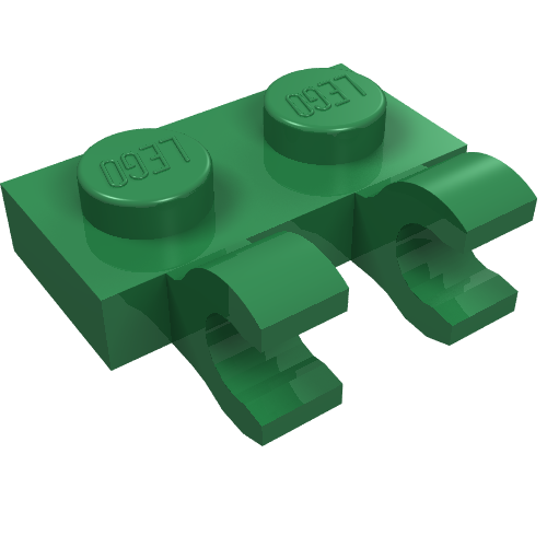 Part 60470b - Plate, Modified 1 x 2 with 2 Open O Clips (Horizontal Grip) - De BrickPlaats