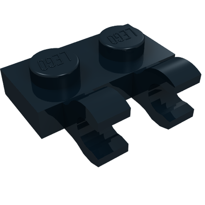 Part 60470b - Plate, Modified 1 x 2 with 2 Open O Clips (Horizontal Grip) - De BrickPlaats