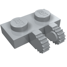 Part 60471 - Hinge Plate 1 x 2 Locking with 2 Fingers on Side and 9 Teeth - De BrickPlaats
