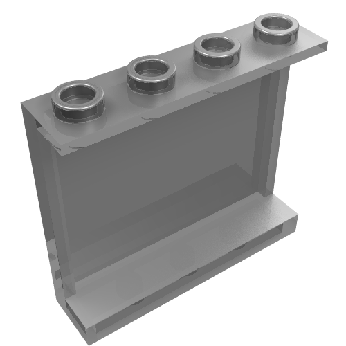 Part 60581 - Panel 1 x 4 x 3 with Side Supports - Hollow Studs - De BrickPlaats