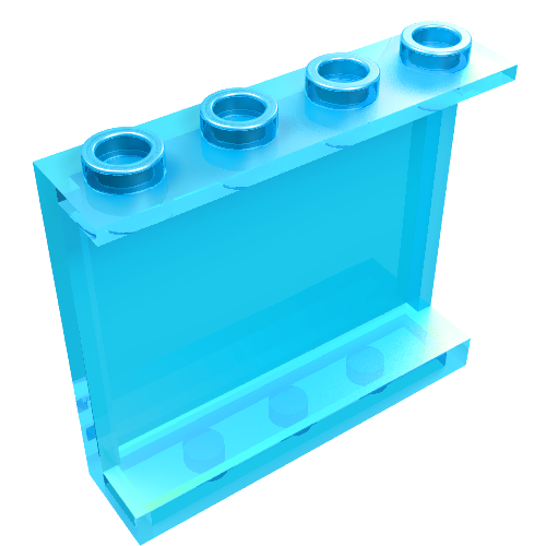 Part 60581 - Panel 1 x 4 x 3 with Side Supports - Hollow Studs - De BrickPlaats