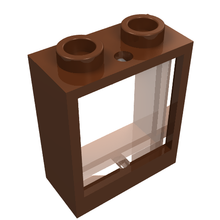 Part 60592c01 - Window 1 x 2 x 2 Flat Front with Trans-Clear Glass (60592 / 60601) - De BrickPlaats