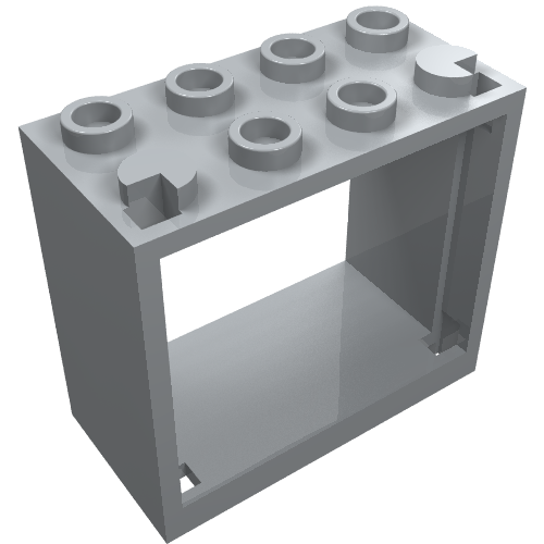 Part 60598 - Window 2 x 4 x 3 - Hollow Studs - De BrickPlaats