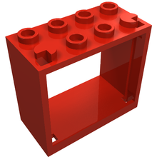 Part 60598 - Window 2 x 4 x 3 - Hollow Studs - De BrickPlaats