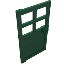 Part 60623 - Door 1 x 4 x 6 with 4 Panes and Stud Handle - De BrickPlaats