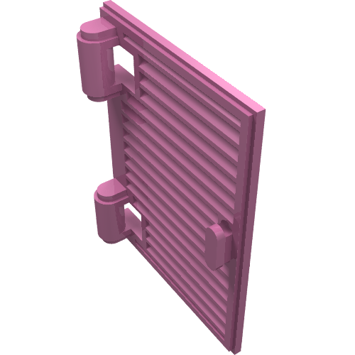 Part 60800a - Shutter for Window 1 x 2 x 3 with Hinges and Handle - De BrickPlaats