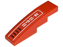 Part 61678pb013L - Slope, Curved 4 x 1 with '8-060' and Vents Pattern Model Left (Sticker) - Set 8060 - De BrickPlaats