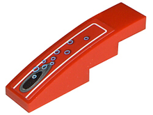 Part 61678pb014 - Slope, Curved 4 x 1 with Vent Hole and 10 Bubbles Pattern (Sticker) - Set 8060 - De BrickPlaats
