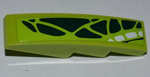 Part 61678pb047L - Slope, Curved 4 x 1 with Dark Green and White Scales Pattern Model Left (Sticker) - Set 9445 - De BrickPlaats