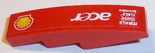 Part 61678pb097R - Slope, Curved 4 x 1 with Shell Logo, 'acer', 'MAHLE', 'OMR', 'SKF' and 'brembo' Pattern Model Right Side (Sticker) - Sets 8168 / 8185 - De BrickPlaats