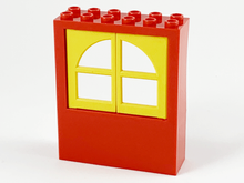 Part 6236c02 - Window 2 x 6 x 6 FreeStyle with 2 Yellow Panes (6236 / 601) - De BrickPlaats