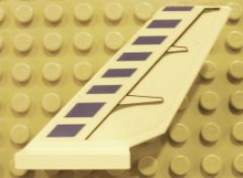 Part 6239pb020L - Tail Shuttle with Blue Stripes and Black Contour Pattern on Left Side (Sticker) - Set 7700 - De BrickPlaats