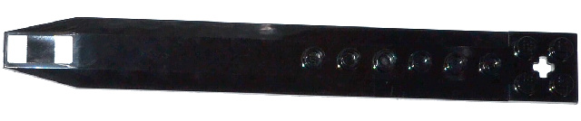 Part 62743pb003 - Plate, Modified 2 x 16 with Angled Side Extensions and Axle Hole (Rotor Blade) with 2 White Stripes Pattern (Sticker) - Set 60034 - De BrickPlaats