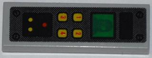 Part 63864pb012 - Tile 1 x 3 with ADU Soldier on Screen and Numbered Buttons Pattern (Sticker) - Set 7050 - De BrickPlaats