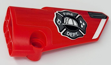 Part 64391pb070 - Technic, Panel Fairing # 4 Small Smooth Long, Side B with 'FIRE DEPT.', Shield and Door Handle Pattern (Sticker) - Set 42075 - De BrickPlaats
