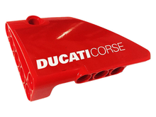 Part 64394pb027 - Technic, Panel Fairing #13 Large Short Smooth, Side A with White 'DUCATICORSE' Pattern (Sticker) - Set 42107 - De BrickPlaats