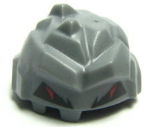 Part 64785pb01 - Head Rock Monster, Jaw Upper (Type I) with Black Eyes Pattern - De BrickPlaats