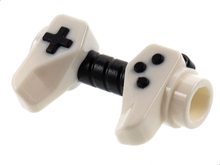 Part 65080pb02 - Minifigure, Utensil Game Controller, Holes on Sides for Bar with Black Buttons and Center Handle Pattern - De BrickPlaats